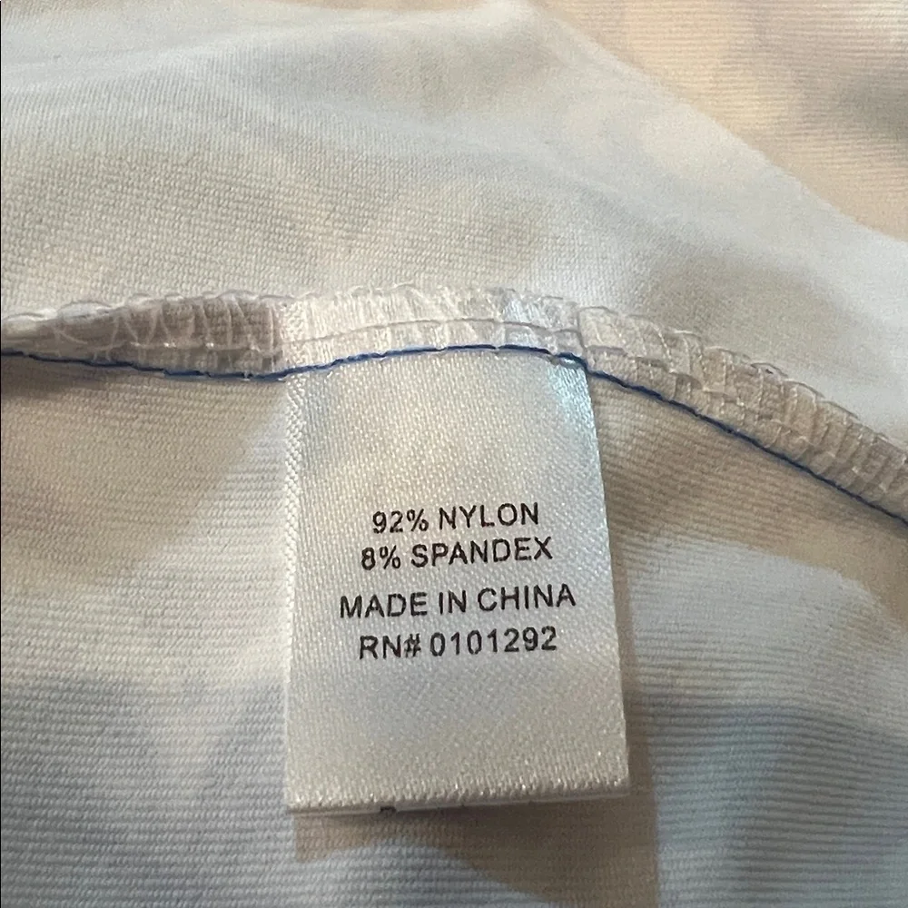 Lulu B Blue Floral Geometric Athletic Skirt with Built In Shorts - Picture 6 of 6